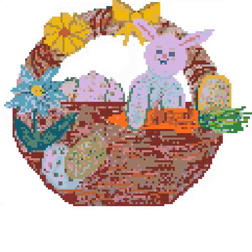 Easter Bunny cross-stitch