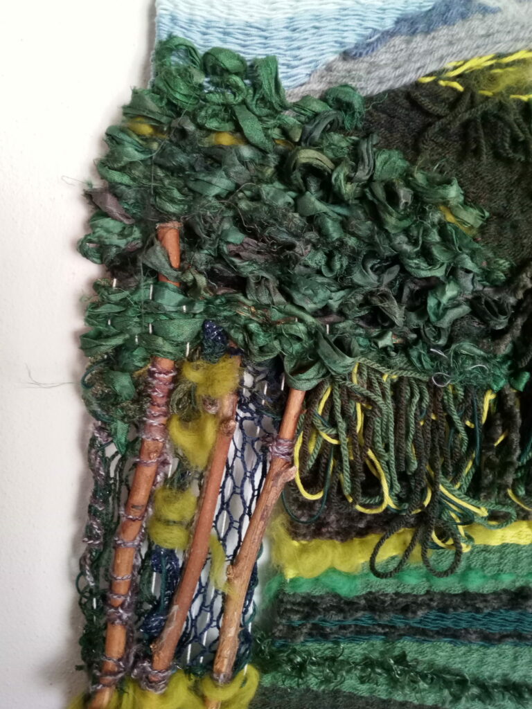 Using fancy yarn & ribbons