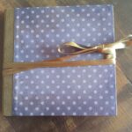 Double photo frame with ribbon ties