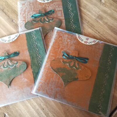 Set of 3 Christmas theme greetings cards + free gift - Image 2