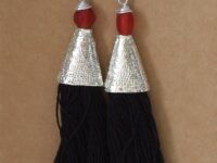 Black fringe earrings available for purchase